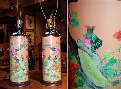 Lot 184 - Pair of Chinese Porcelain Lamps