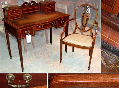 Lot 249 - Regency Style Leather Inset Mahogany Writing...
