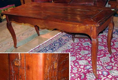 Lot 307 - Provincial Louis XV Style Fruitwood Farm Table