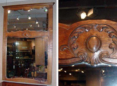Lot 282 - Provincial Louis XV Style Oak Trumeau