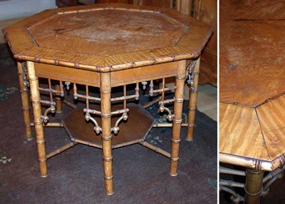 Lot 269 - Victorian Faux Bamboo Maple Occasional Table