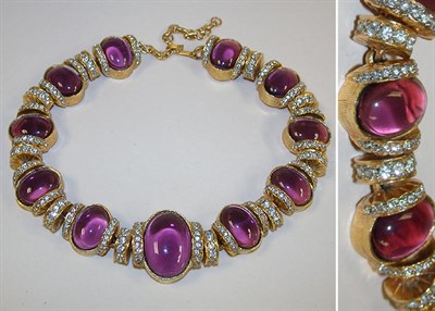 Lot 914 - Kenneth Jay Lane Faux Amethyst Choker