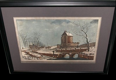 Lot 77 - After Bouhot LA DILIGENCE Hand-colored...