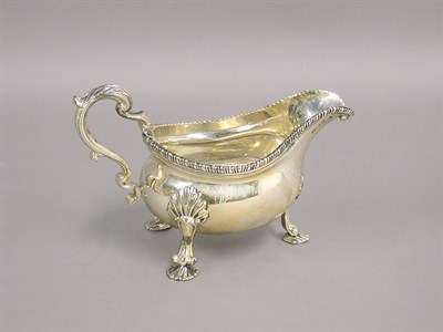 Lot 287 - George II Silver Sauceboat Samuel Courtauld,...
