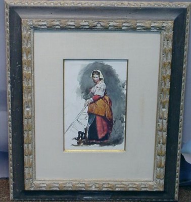 Lot 31 - Manner of Fortuny STUDY OF A WOMAN HOLDING A...