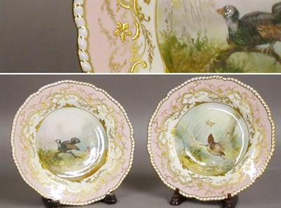 Lot 323 - Set of Twelve Coalport Porcelain Game Plates...