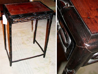Lot 430 - Chinese Hardwood Side Table
