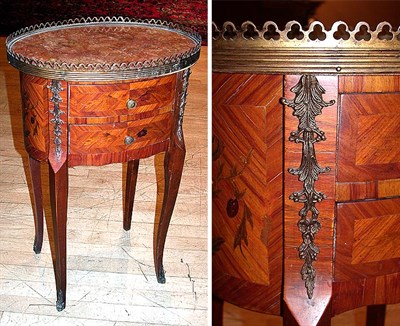 Lot 143 - Louis XV Style Marquetry Inlaid Side Table The...