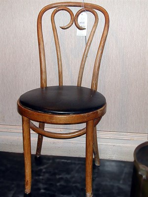Lot 105 - Set of Four Oak Bentwood Side Chairs