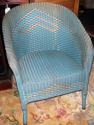 Lot 113 - Pair of Wicker Armchairs