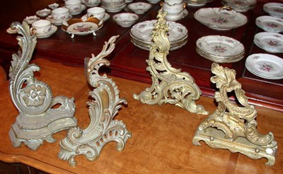 Lot 127 - Miscellaneous Group of Four Pairs of Patinated-...