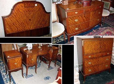 Lot 131 - Suite of Louis XV Style Marquetry Inlaid...