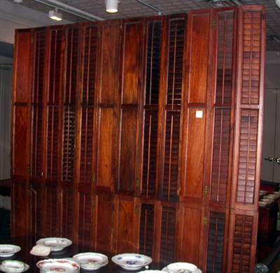 Lot 142 - Mahogany Folding Screen
