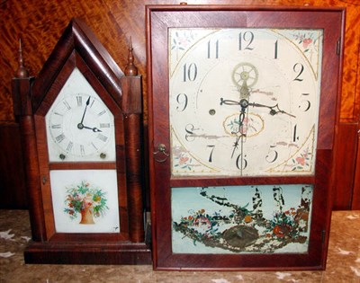 Lot 151 - Two American Mahogany Mantel Clocks