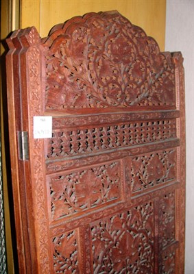 Lot 153 - Anglo-Indian Hardwood Three-Panel Screen