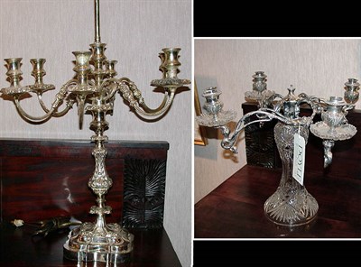 Lot 174 - Silver Plated Candelabrum and a Silver Plate...