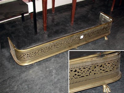 Lot 176 - Victorian Brass Fire Fender