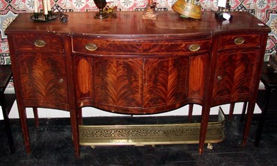Lot 177 - Federal Style Mahogany Bow-Front Sideboard