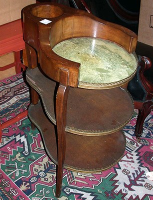 Lot 200 - Neoclassical Style Walnut Three-Tier Side Table