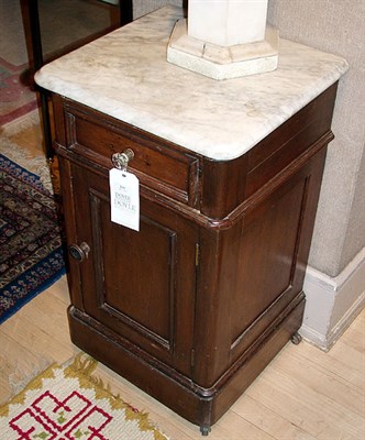 Lot 231 - Victorian Marble Top Mahogany Side Cabinet