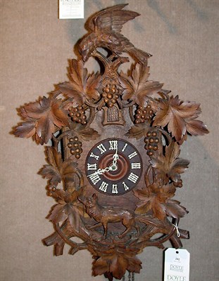 Lot 242 - Black Forest Style Walnut Cuckoo Clock