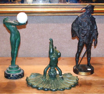 Lot 257 - Group of Three Patinated-Metal Articles