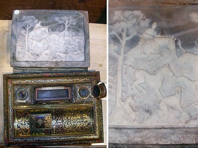 Lot 270 - Boulle Style Standish Together with a...