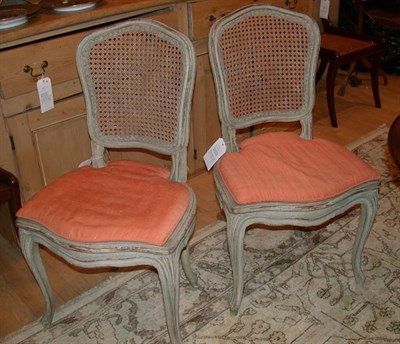 Lot 372 - Four Provincial Louis XV Style Painted and...