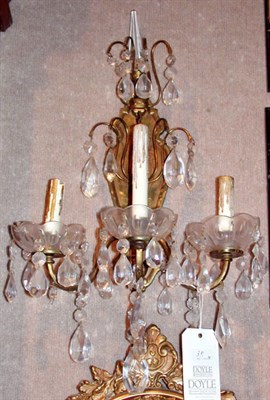 Lot 391 - Pair of Louis XV Style Gilt-Metal Three-Light...