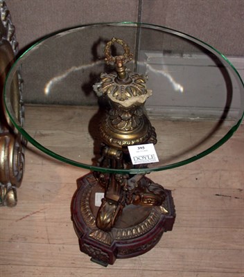 Lot 395 - Louis XV Style Glass Top Gilt-Bronze and...