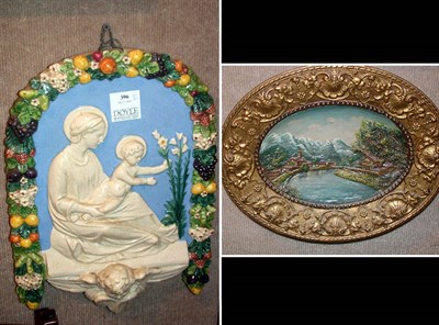 Lot 396 - Two Continental Porcelain Ceramic Plaques