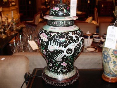 Lot 430 - Chinese Export Porcelain Lamp