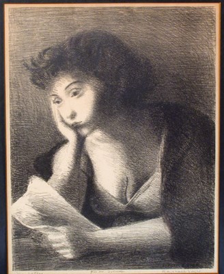 Lot 385 - Raphael Soyer THE LETTER (COLE 25) Lithograph,...