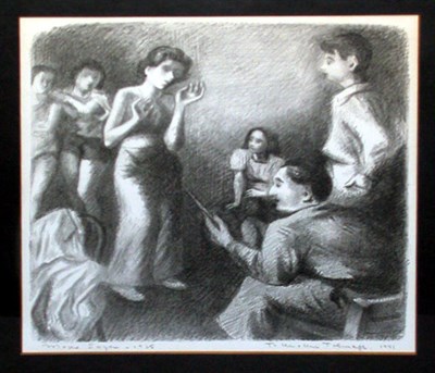 Lot 384 - Moses Soyer [THE LESSON] Lithograph, 1935,...