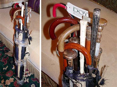 Lot 464 - Miscellaneous Group of Canes and Umbrellas