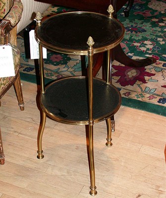 Lot 481 - Empire Style Gilt-Metal Two-Tier Stand