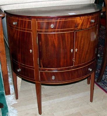 Lot 495 - Georgian Style Mahogany Bow-Front Side Cabinet