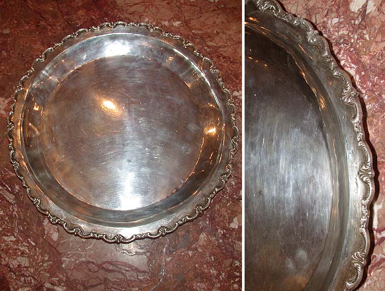 Lot 91 - Two Silver Trays Total approximately 31 ounces.