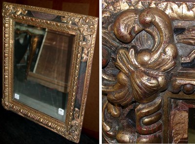 Lot 276 - Baroque Style Gilt and Ebonized Wood Mirror