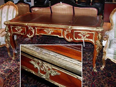 Lot 390 - Louis XV Style Gilt-Bronze Mounted Mahogany...