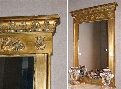 Lot 423 - Empire Style Gilt-Wood Pier Mirror Height 61...