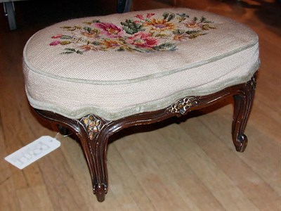 Lot 591 - Louis XV Style Upholstered Fruitwood Reniform...