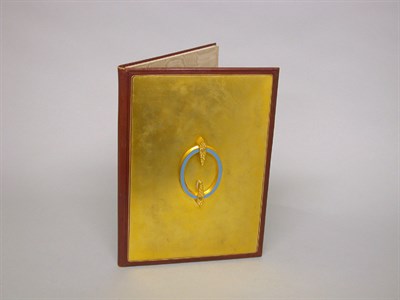 Lot 369 - Continental Gilt-Metal, Enamel and Leather...