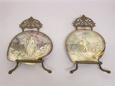 Lot 371 - Pair of Carved Shell Cameo Plaques One...