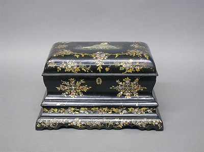 Lot 336 - Victorian Papier Mache Tea Caddy Height 18 1/2...