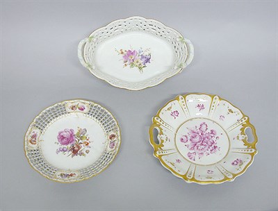 Lot 598 - Group of KPM Porcelain Articles Comprising an...