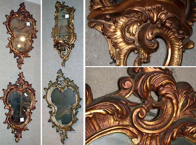 Lot 569 - Group of Four Rococo Style Gilt-Wood Mirrors...