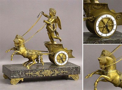 Lot 356 - Charles X Gilt-Bronze Mantel Clock Depicting...