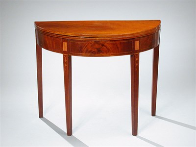 Lot 142 - Federal Inlaid Mahogany Card Table Rhode...