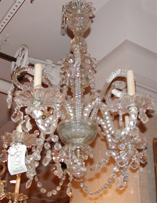 Lot 315 - Pair of George III Style Cut Glass Five-Light...